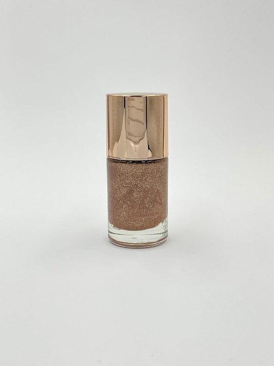 AZA Nail Polish - Vegan, 10-Free, Cruelty-Free, Non-Toxic, Champagne Glitter with Bronze Undertones(Hustler)