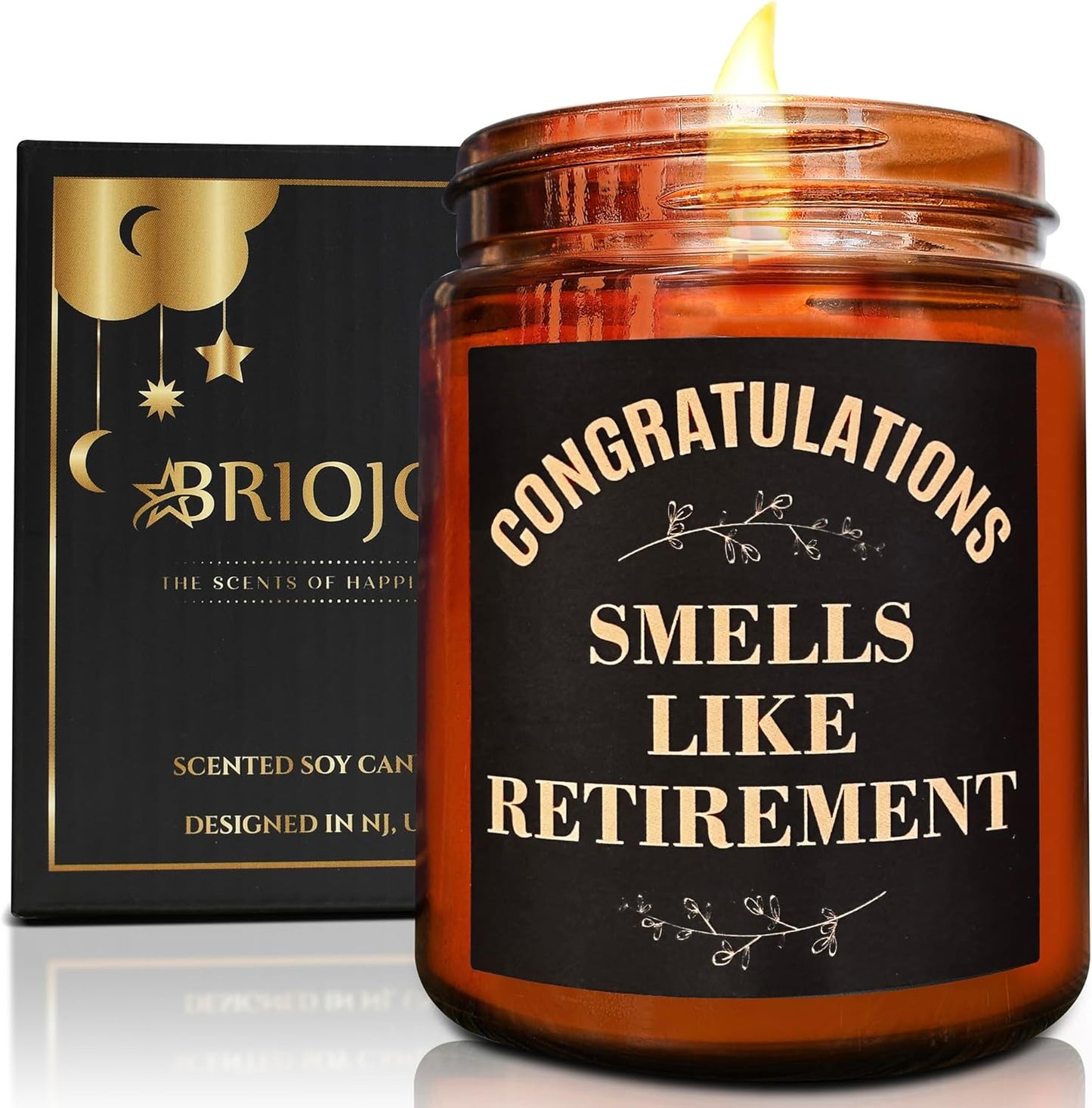 Retirement Gifts for Women, Men - Funny Retiring Candles - Best 2025 Retired Gift for Mom, Husband, Nurse, Coworker, Teacher, Friends - Tropical Coconut Relaxing Scented Soy Candle for Home