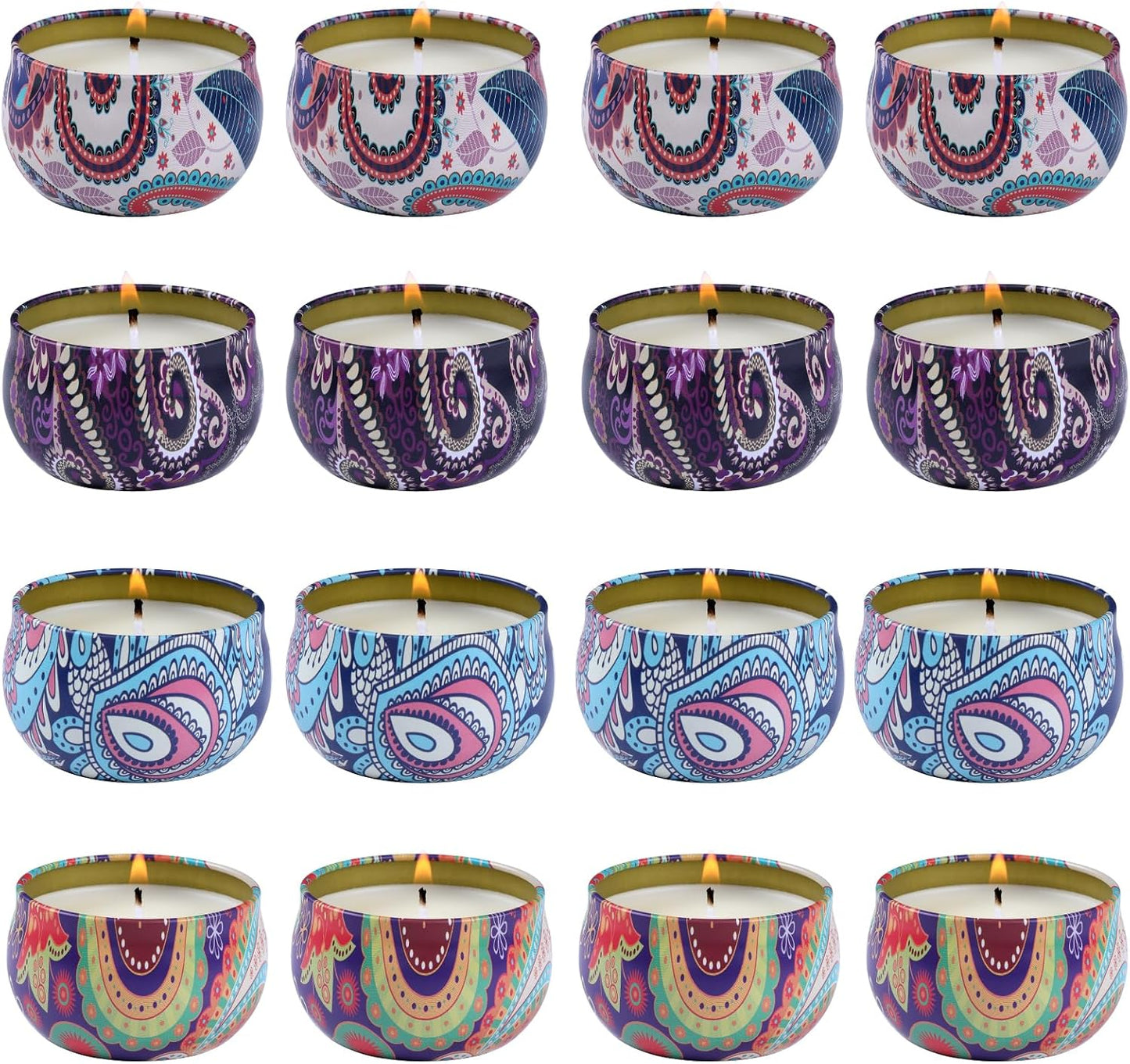 kedtui Scented Candles Gift Set, 32 Pack Aromatherapy Candle, Natural Soy Wax Travel Tin Candles for Home Scented, Ideal for Christmas, Birthday, Thanksgiving, Valentines Day Gifts