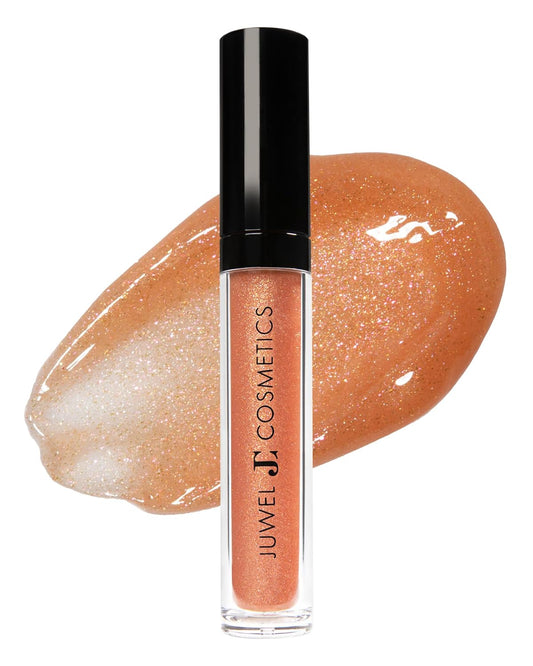 Juwel Cosmetics Ultra Lip Gloss, Gloss for Dry Lips, High Shine, Smooth Finish Moisturizing Lip Gloss with Beeswax, Castor Oil and Vitamin E, Vegan, Talc-free, Cashmere