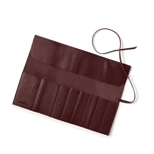 Leatherology Bordeaux Large Makeup Brush Roll